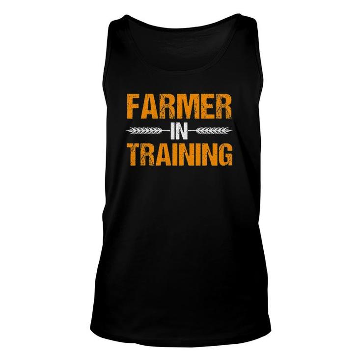Funny Farmer In Training Apparel Farm Farming Unisex Tank Top