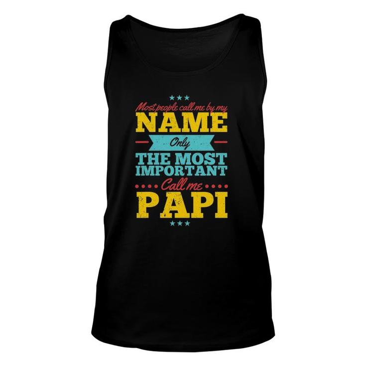 Funny Father's Day  For Papi Men From Daughter & Son Unisex Tank Top