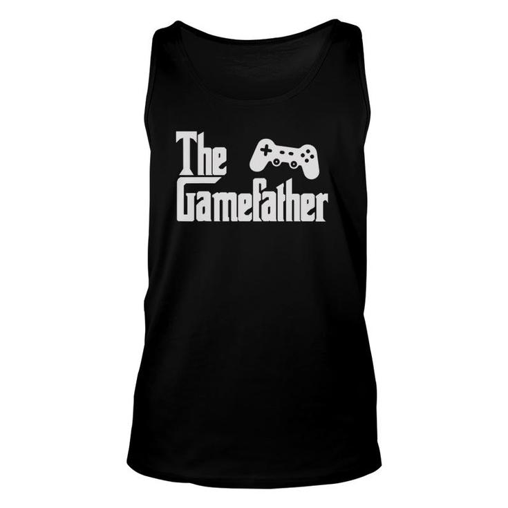 Funny Fathers Day The Gamefather Game Gaming Gamer Dad Gift Unisex Tank Top