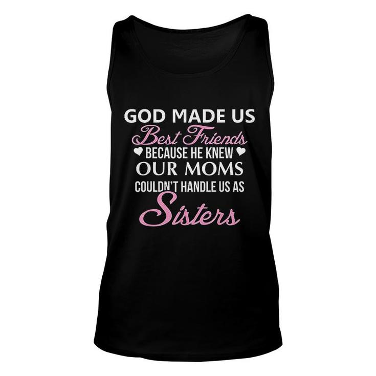 Funny God Made Us Best Friends Unisex Tank Top