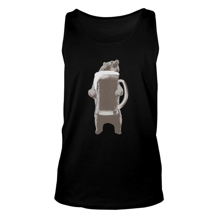 Funny Grizzly Bear & Giant Beer Classic Unisex Tank Top