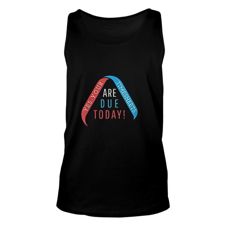 Funny Hr Accounting Payroll Time Unisex Tank Top