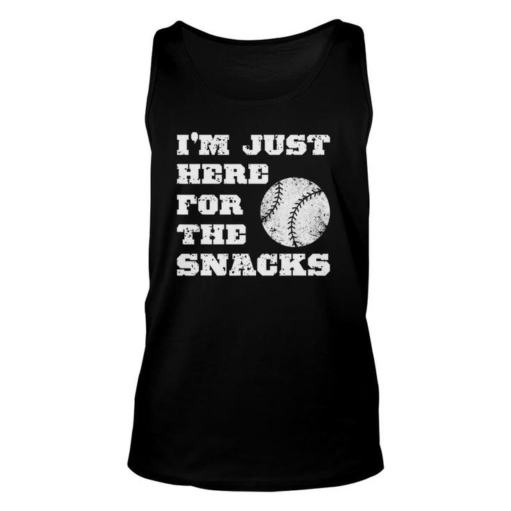 Funny I'm Just Here For The Snacks Baseball Vintage Style Unisex Tank Top