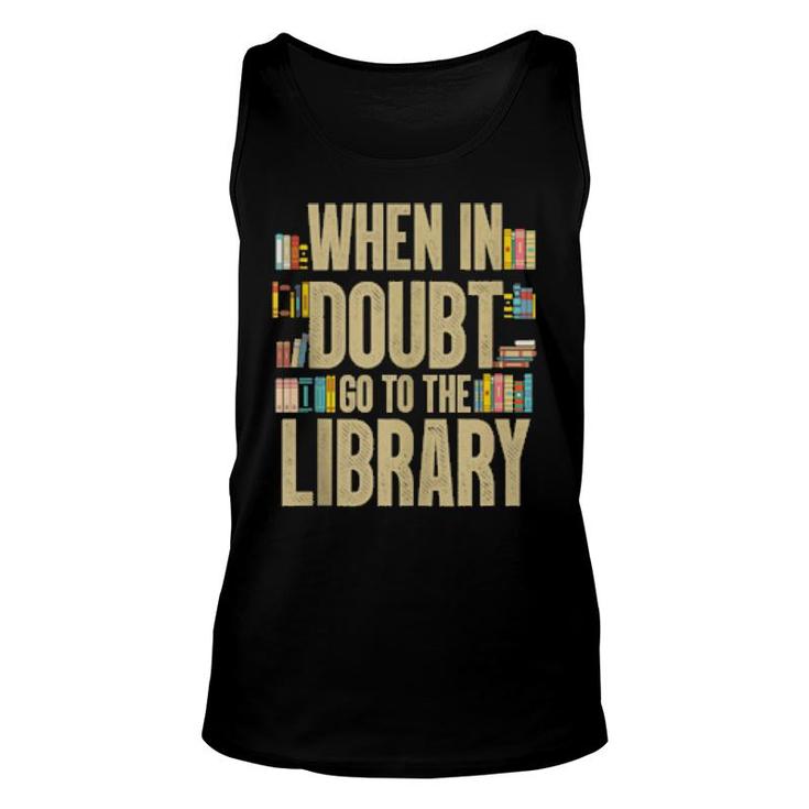 Funny Library Design Book Reader Reading Librarian  Unisex Tank Top