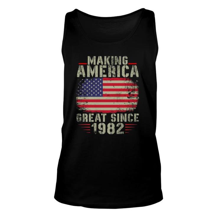 Funny Making America Great Since 1982 Design 40Th Birthday  Unisex Tank Top