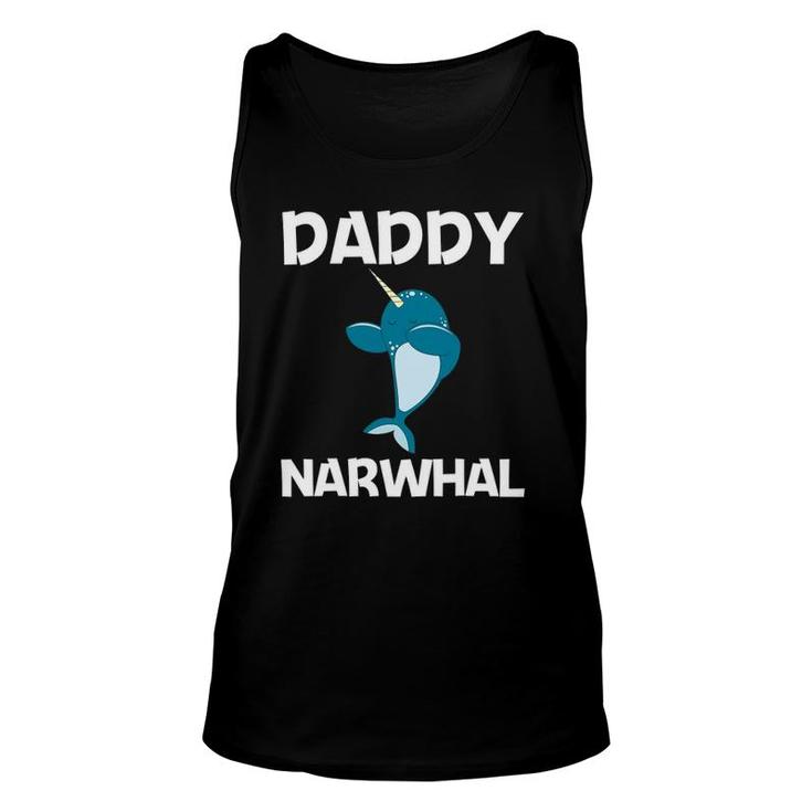 Funny Narwhal For Men Dad Narwhale Sea Unicorn Fish Whale Unisex Tank Top