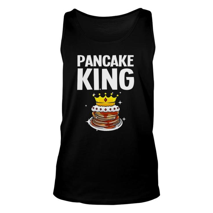 Funny Pancake King Design For Pancake Lover Men Dad Boys Unisex Tank Top