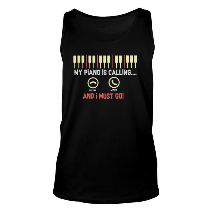 Funny Piano Outfit For A Piano Player Unisex Tank Top