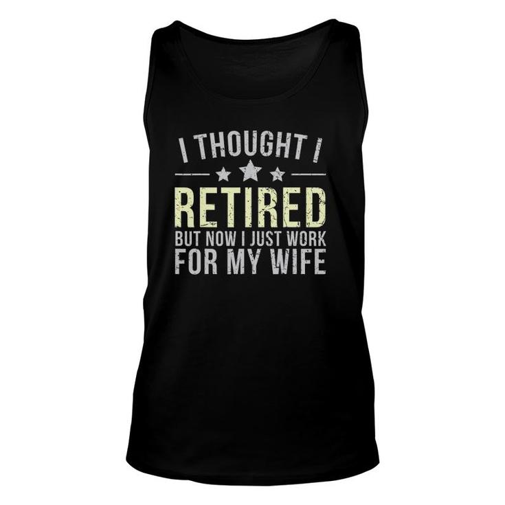 Funny Retired 2022 - Senior 2022 Men Dad Happy Retirement Unisex Tank Top