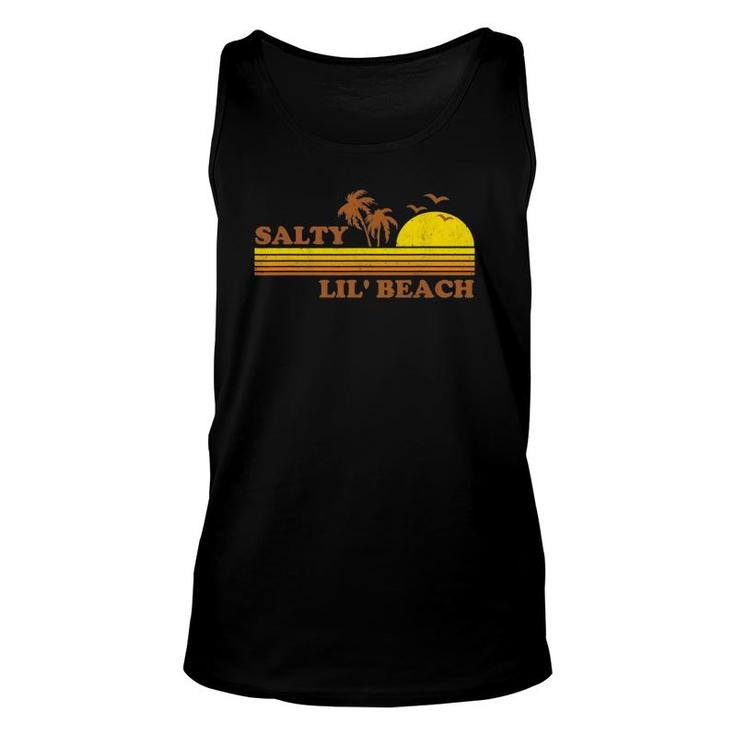Funny Salty Lil Beach Retro Sunset 70'S 80'S Vintage Gift Unisex Tank Top