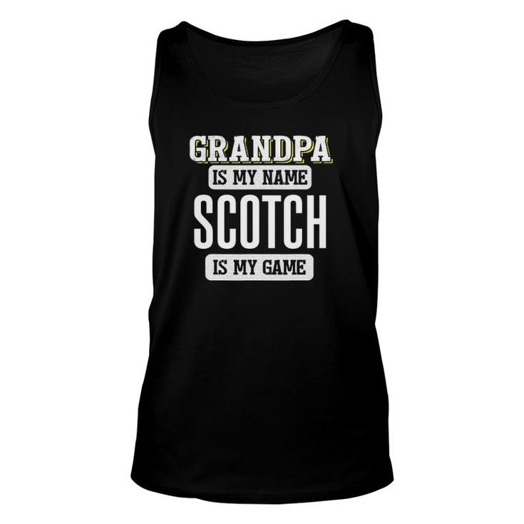 Funny Scotch Gift For Grandpa Design Unisex Tank Top