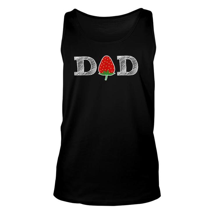 Funny Strawberry Dad Fruit Berry Father's Day Unisex Tank Top