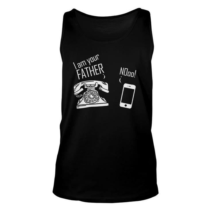 Funny Telephone - I Am Your Father Unisex Tank Top