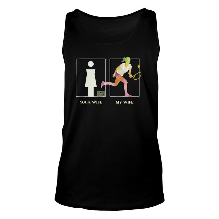 Funny Tennis Player Wife Proud Husband Unisex Tank Top