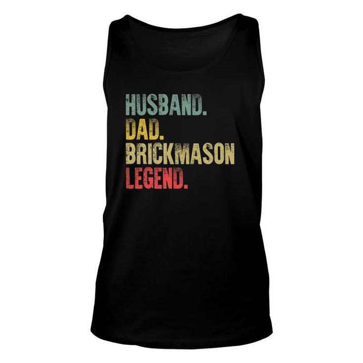 Funny Vintage Husband Dad Brick Mason Legend Retro Unisex Tank Top
