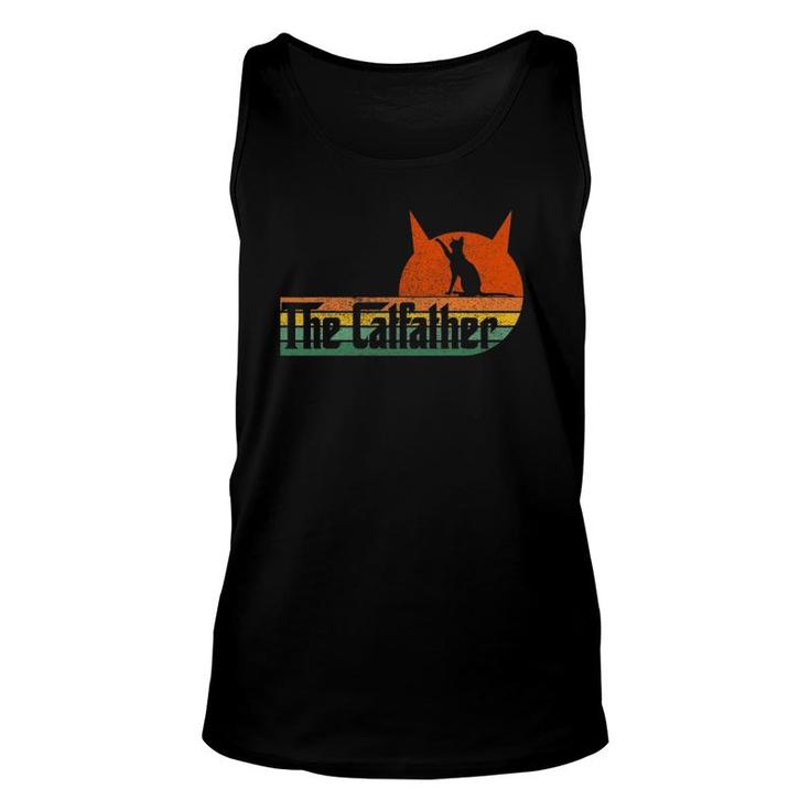 Funny Vintage Retro The Catfather Unisex Tank Top