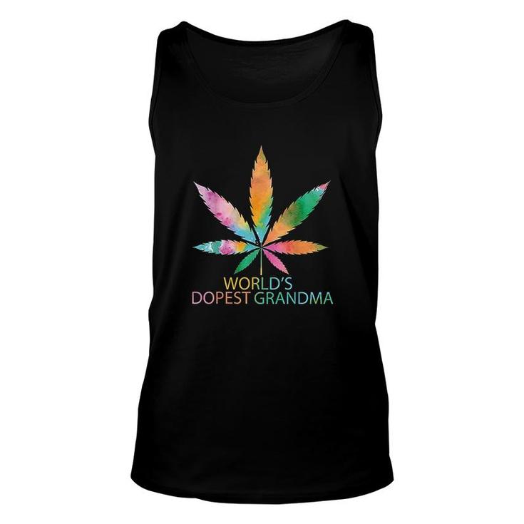 Funny Worlds Dopest Grandma Weed Unisex Tank Top