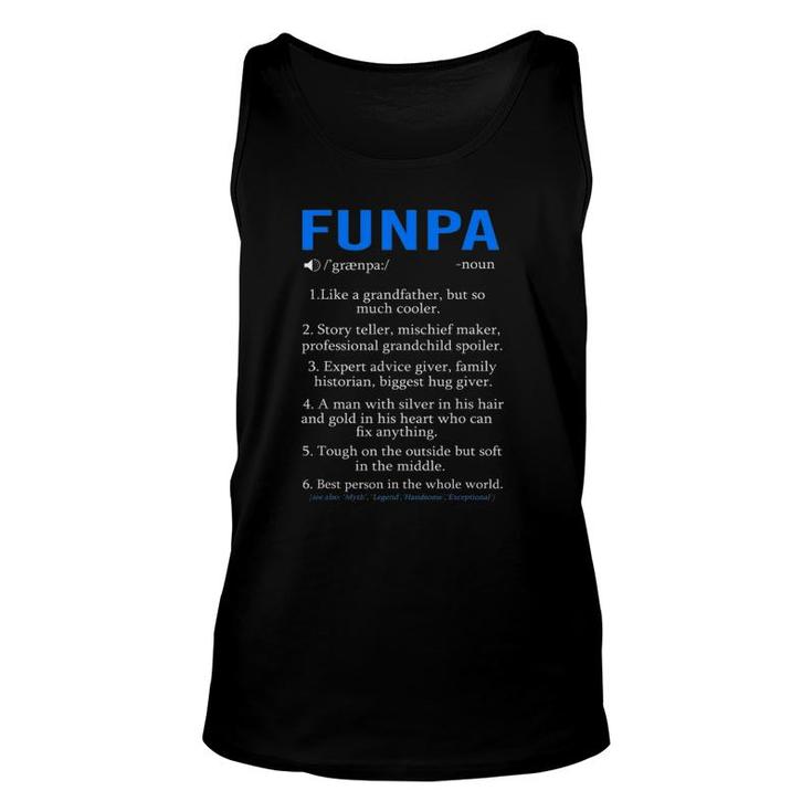 Funpa Definition  Grandpa Fathers Day Unisex Tank Top