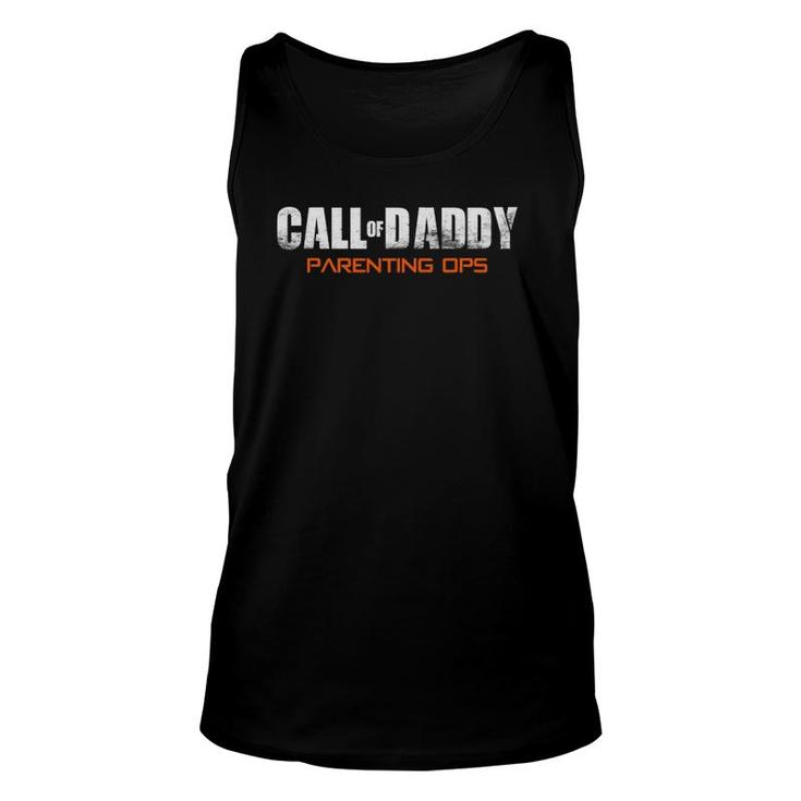 Mens Gamer Dad Call Of Daddy Parenting Ops Father's Day Tank Top