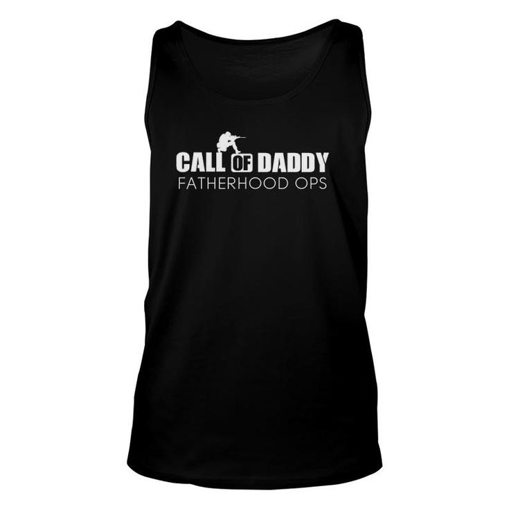 Gamer Dad Call Of Daddy Fatherhood Parenting Ops Funny Unisex Tank Top