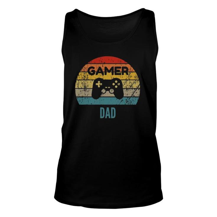 Gamer Dad Vintage 60S 70S Console Controller Graphic Unisex Tank Top