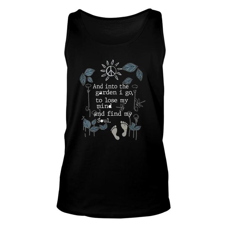Womens And Into The Garden I Go To Lose My Mind And Find My Soul V-Neck Tank Top