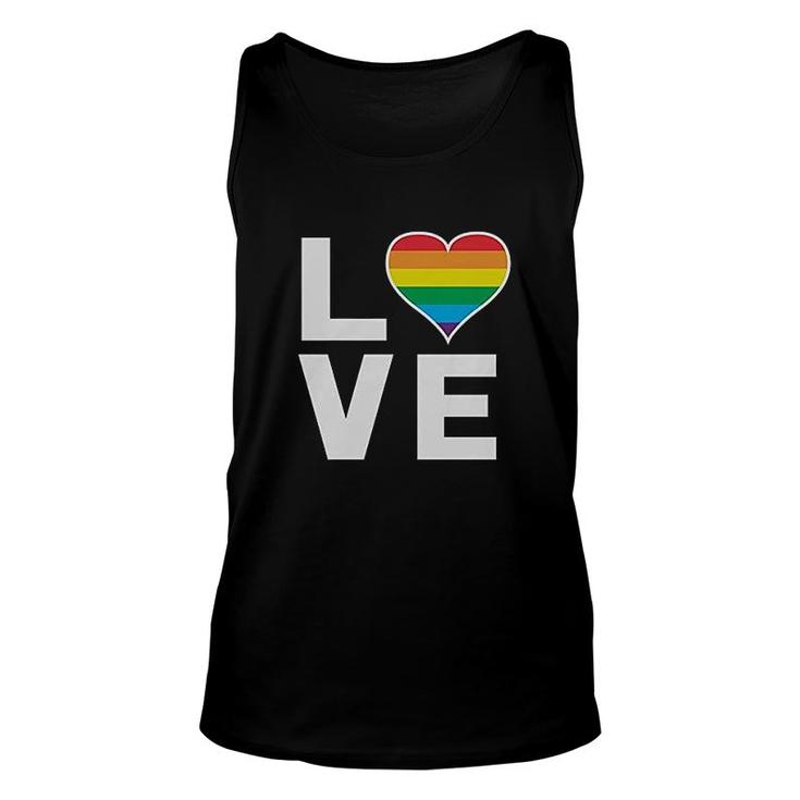 Gay Love Rainbow Unisex Tank Top
