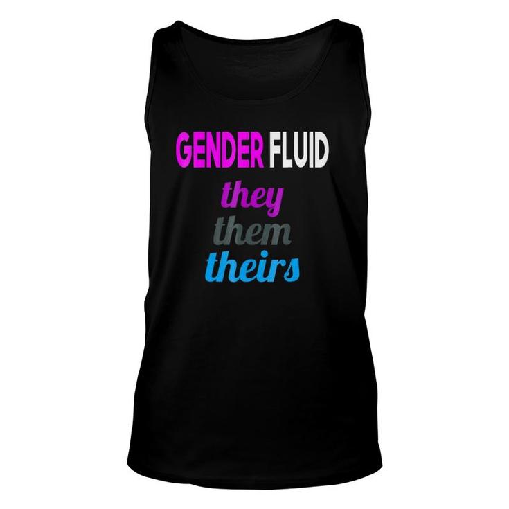 Gender Fluid They Them Pronouns Unisex Tank Top