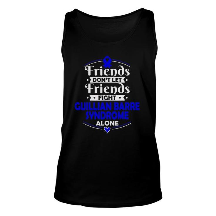 Gift For Guillain Barre Syndrome Patients Dark Blue Ribbon Unisex Tank Top