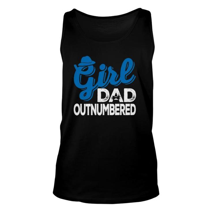 Girl Dad Outnumbered Father's Day From Son Daughter Wife Tank Top