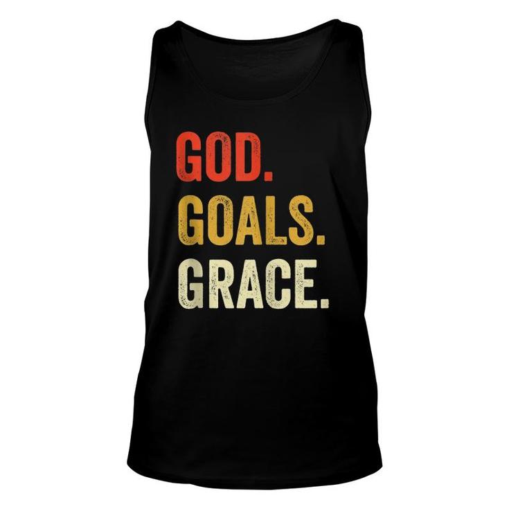 God Goals Grace Christian Workout Fitness Gym Gift  Unisex Tank Top