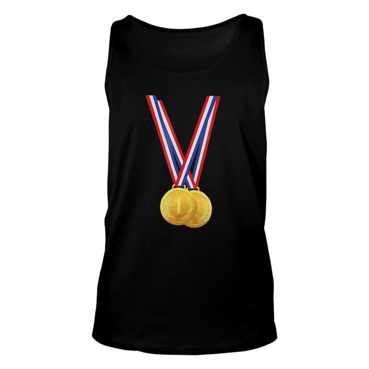 Gold Medals - Funny  For Winners And Champions Unisex Tank Top