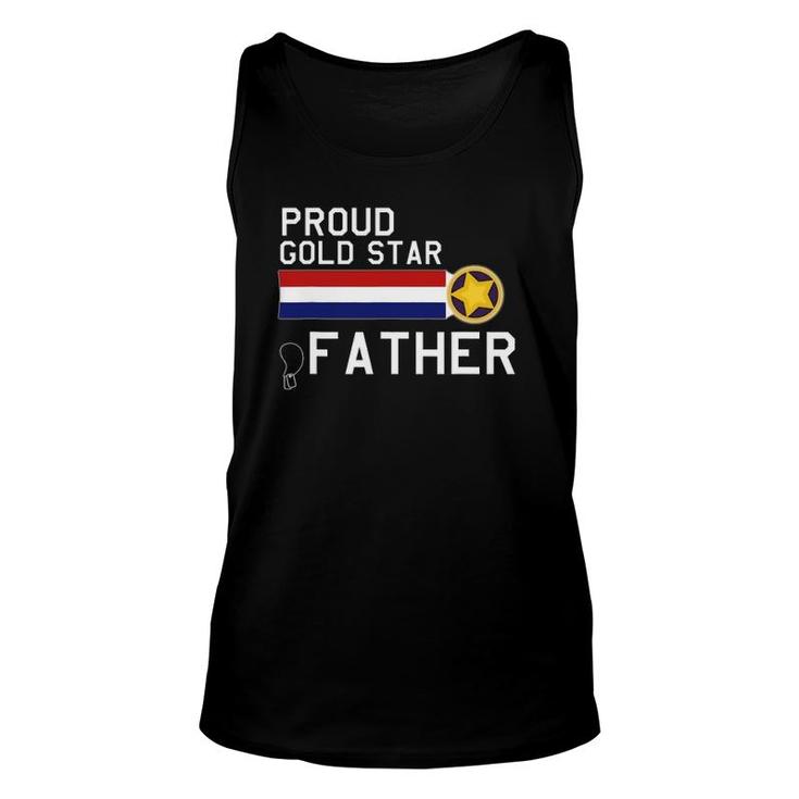 Gold Star Father Proud Military Family Unisex Tank Top