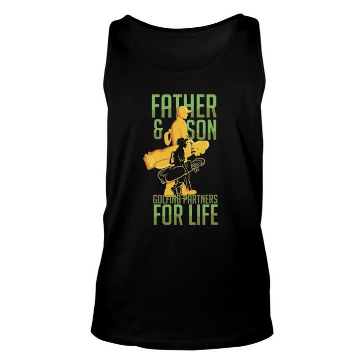 Golf Golfing Father Son Matching Dad Unisex Tank Top