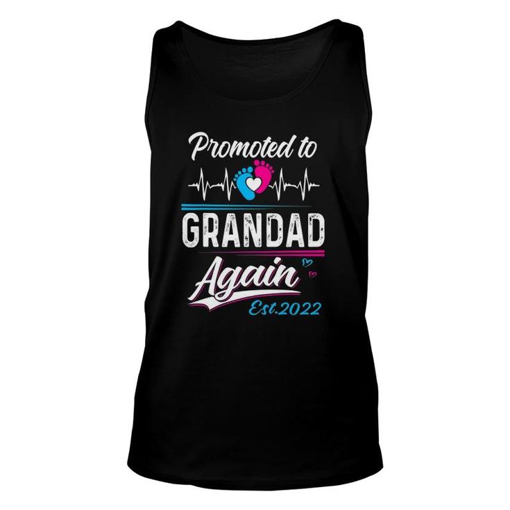 Grandad Gift Promoted To Grandad Again Est 2022 For Men Man Unisex Tank Top