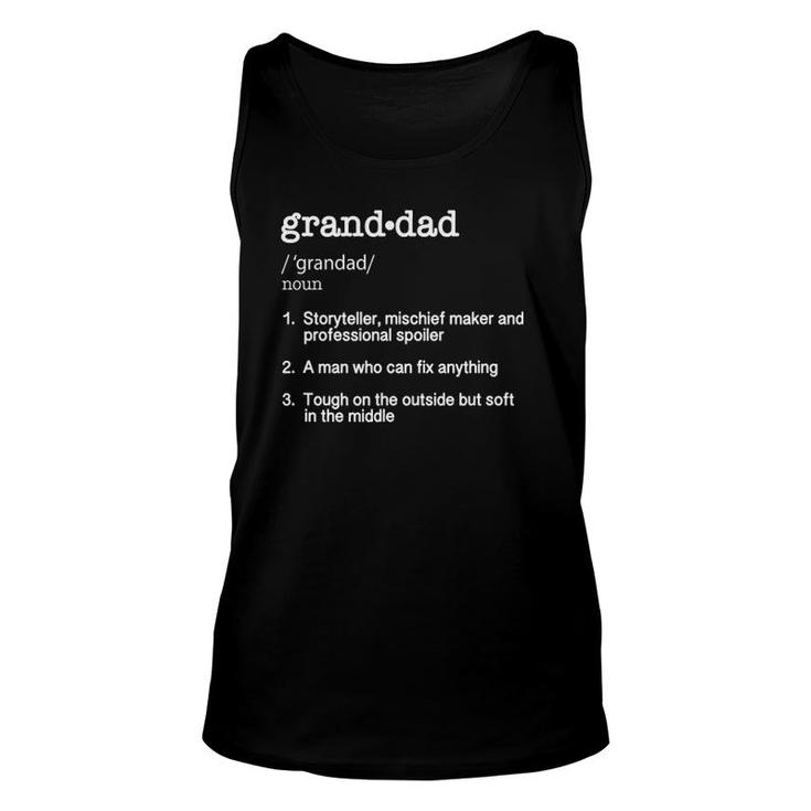 Granddad Definition Funny Gift Tee Unisex Tank Top