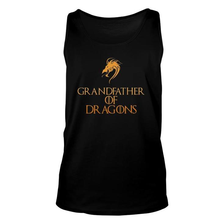 Grandfather Of Dragons Cool Funny Grandpa Gift Unisex Tank Top