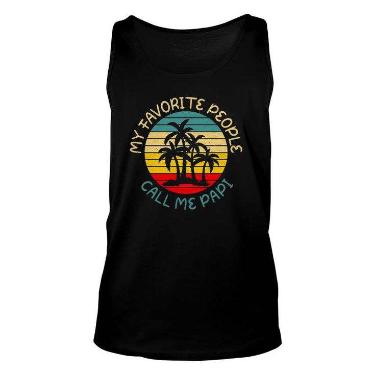 Grandpa Fathers Day Tee Cool My Favorite People Call Me Papi Tank Top