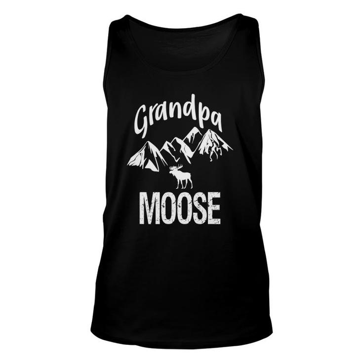 Grandpa Moose Grandfather Moose Woodland Animal Tee Unisex Tank Top