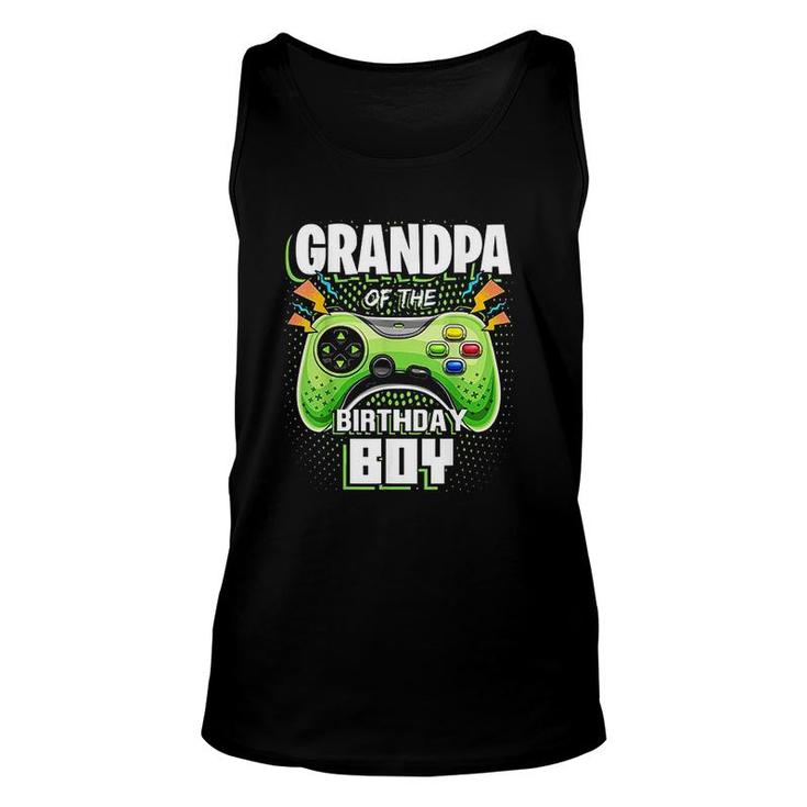 Grandpa Of The Birthday Boy Matching Video Gamer Party  Unisex Tank Top