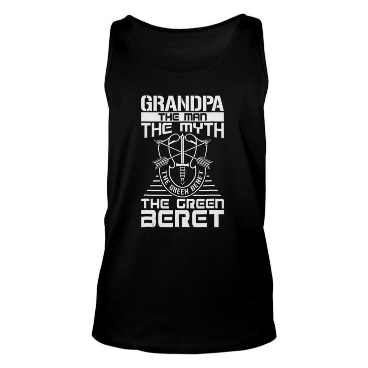 Grandpa The Man The Myth The Green Beret Unisex Tank Top