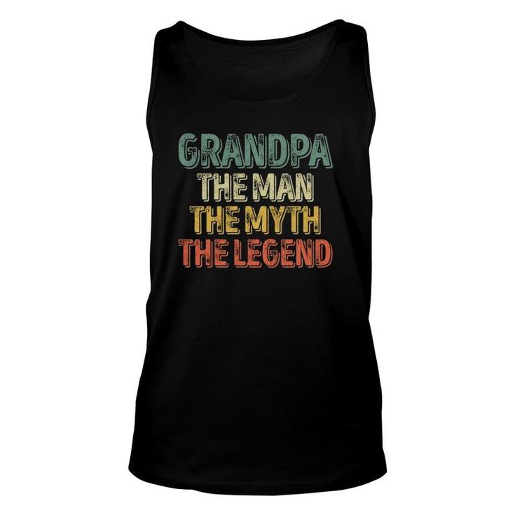 Grandpa The Man The Myth The Legend  Christmas Gift Unisex Tank Top