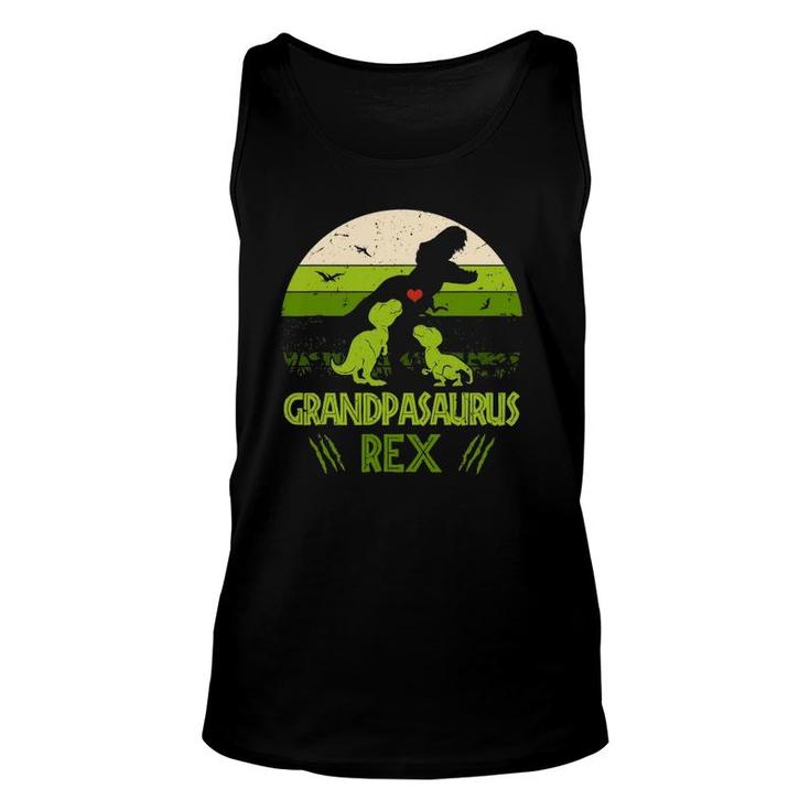 Grandpasaurus Rex 2 Kids Sunsetfor Father's Day Gift Unisex Tank Top