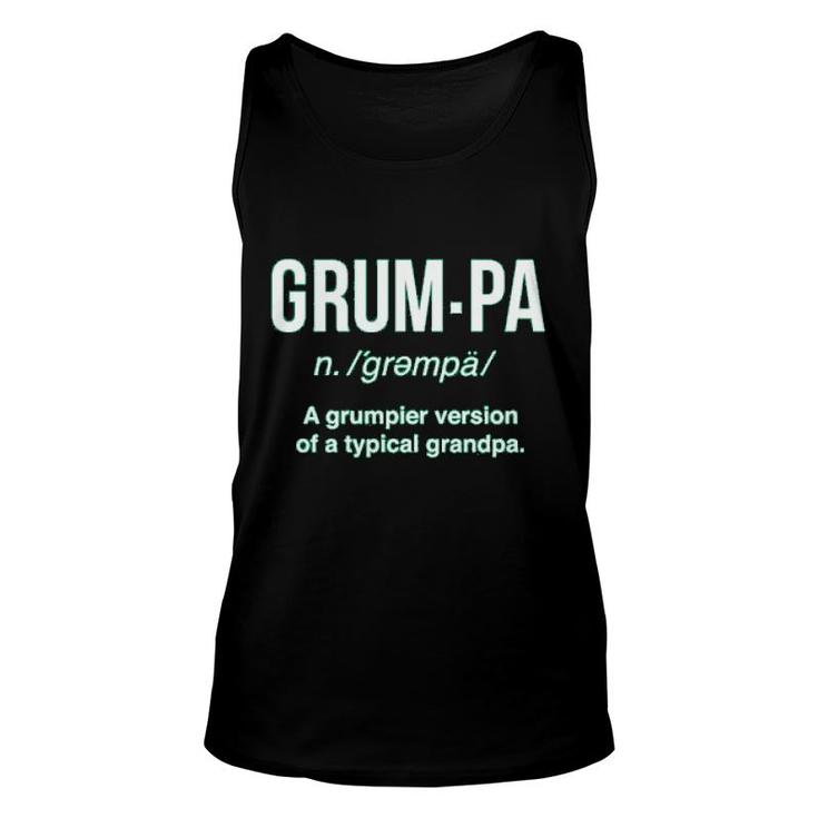 Grumpa Definition Grandpa  Gift Unisex Tank Top