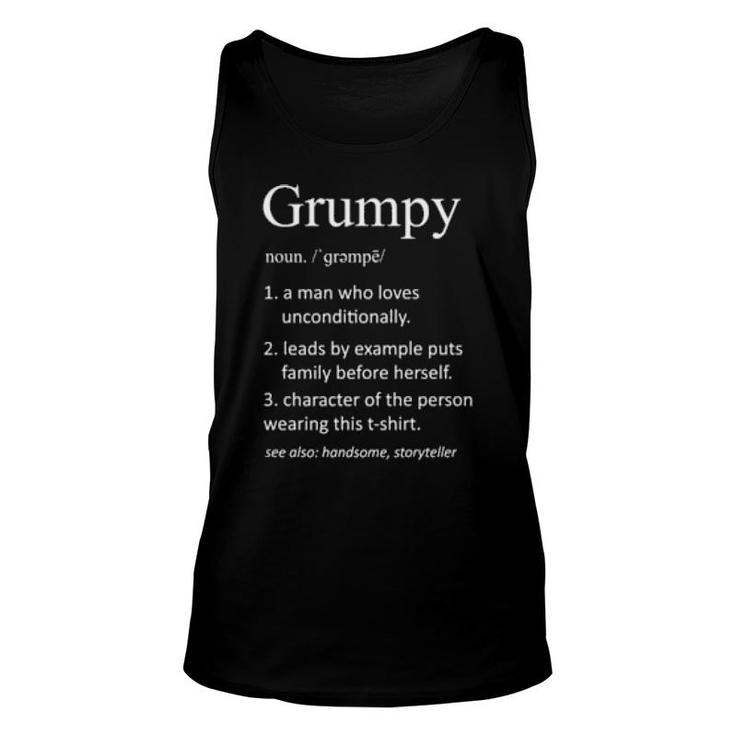 Grumpy Funny Definition Grandfather Definition Unisex Tank Top