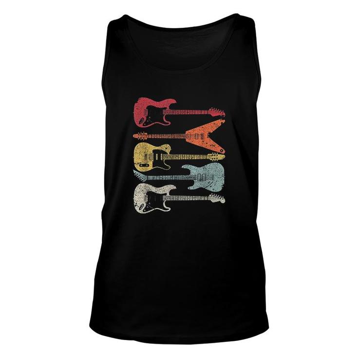 Guitar Retro Style Gift For Guitarist Unisex Tank Top