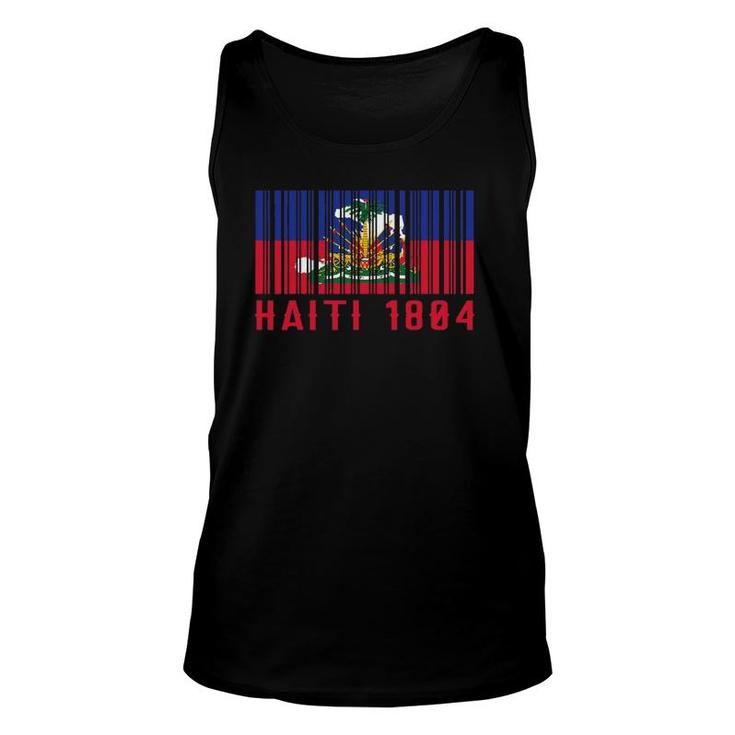 Haiti Haitian 1804 Barcode Flag Love Vintage Ayiti Proud Unisex Tank Top