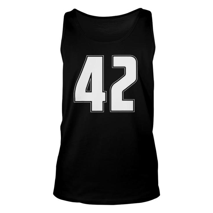Halloween Group Costume 42 Sports Jersey Number 42 Gift Unisex Tank Top