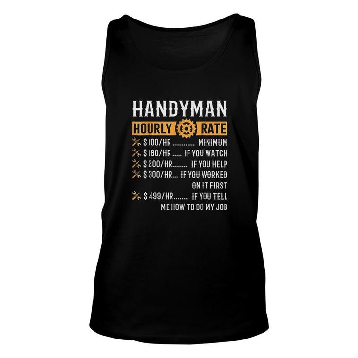 Handyman Hourly Rate Unisex Tank Top