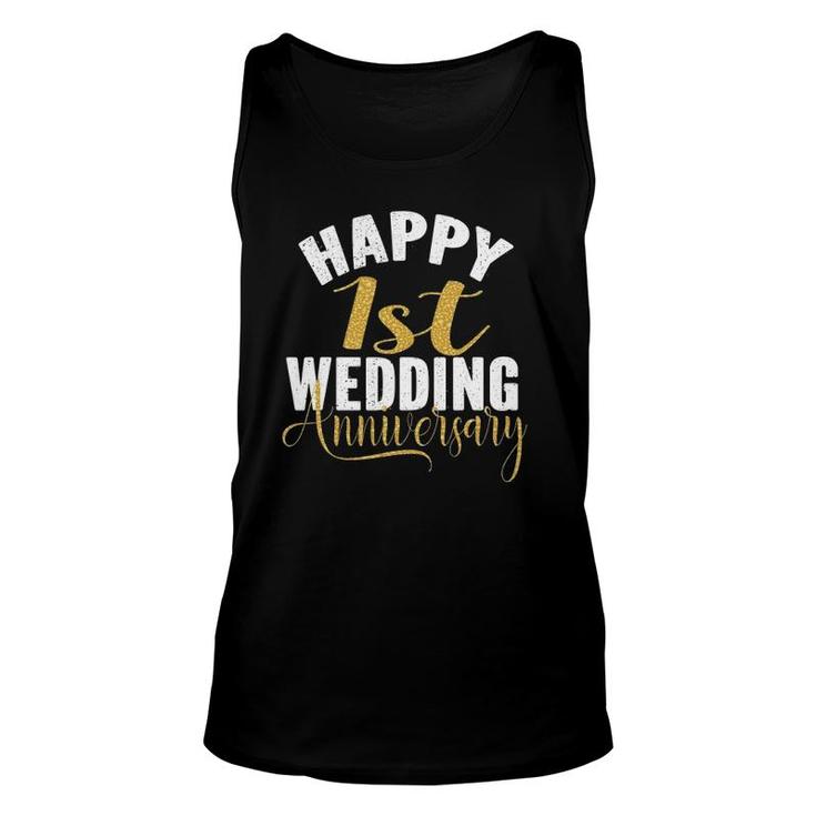 Happy 1St Wedding Anniversary Matching Gift For Couples Unisex Tank Top